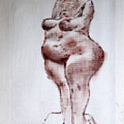 Fat Nude Woman Art Print