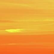 Feather Cloud In An Orange Sky Art Print