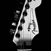 Fender Stratocaster In Black And White Art Print