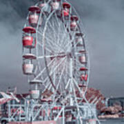 Ferris Wheel In Morning Art Print