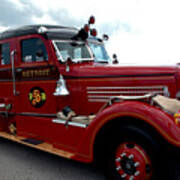 Fire Truck Selfridge Michigan Art Print