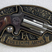 Firearms Freedom Arms 22 Mag Belt Buckle Revolver Art Print