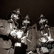 Firemen In Gas Masks, C.1950s Art Print