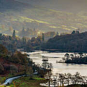 First Light Over Rydal Water In The Lake District Art Print
