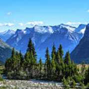 First Winter Snow In Glacier Art Print