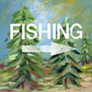 Fishing- Art By Linda Woods Art Print