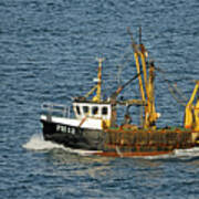Fishing Boat Fh12 Off Pendennis Point Art Print