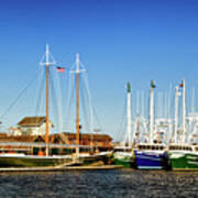 Fishing Boats In Cape May Harbor Art Print