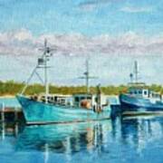 Fishing Boats In Lakes Entrance Art Print