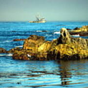 Fishing Monterey Bay Ca Art Print