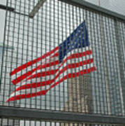 Flag At Ground Zero Art Print