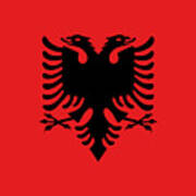 Albanian Flag Of Albania Art Print