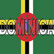 Flag Of Dominica Word Art Print