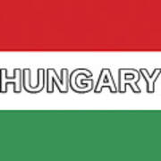 Flag Of Hungary Word Art Print
