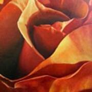 Flaming Rose Art Print
