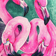 Flamingo Magic Art Print