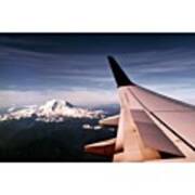 Flight To Canada - Mount Rainier Art Print