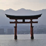 Floating Torii At Itsukushima Shrine Miyajima Japan Art Print