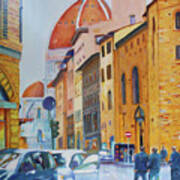 Florence Going To The Duomo Art Print