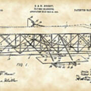 Flying Machine Patent 1903 - Vintage Art Print