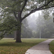 Foggy Campus Art Print