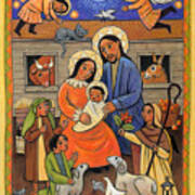 Folk Nativity - Jlfon Art Print
