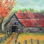 Follow The Lantern - Early Morning Barn- Anne's Barn Art Print