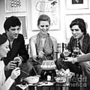 Fondue Party With Several Couples Art Print
