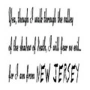 For I Am From New Jersey Art Print