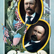 For President - Theodore Roosevelt And For Vice President - Charles W Fairbanks Art Print