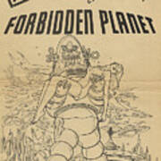Forbidden Planet In Color This Picture Retro Classic Movie Poster Portraite Art Print