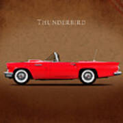 Ford Thunderbird 1957 Art Print