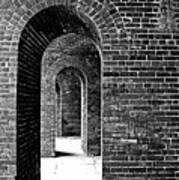 Fort Arches In Black And White Art Print