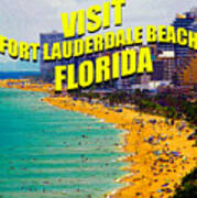 Fort Lauderdale Beach Poster B Art Print