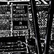 Fountain Prohibition Art Print