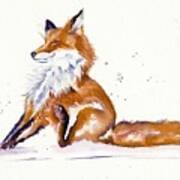 Foxy Flea Magnet Art Print