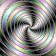 Fractal Op Art Hypnotizing Spiral Art Print