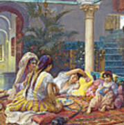 Frederick Arthur Bridgman Harem Art Print