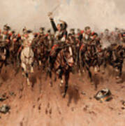 French Cavalry Charging Art Print