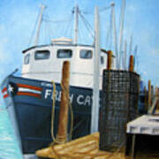 Fresh Catch Fishing Boat Art Print