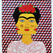 Frida Kahlo Al Cubo Art Print