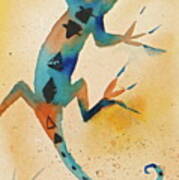 Funky Lizard Art Print