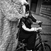 Furry In A Hurry!
#kids #bike #bnw Art Print