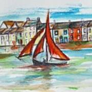 Galway Hooker Signed And Numbered Art Print On Canvas Art Print