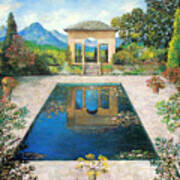 Garden Reflection Pool Art Print