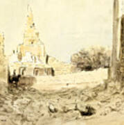 Gaza Minaret 1917 Art Print