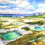 Geyser Basin, Yellowstone Art Print