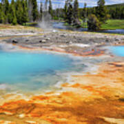Geyser Pools At Yellowstone Art Print