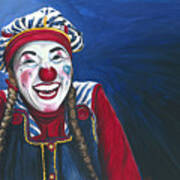 Giggles The Clown Art Print