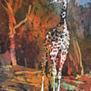 Giraffe Batik Ii Art Print